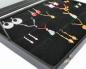 Preview: Schmuckkasten Schmucklade Schaukasten Schmuckdisplay mit Glasdeckel für Anhänger Ketten Ohrringe  schwarz